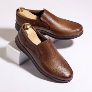 کفش مردانه طبی کلاسیک تمام چرم طبیعی بغل طرحدار 1